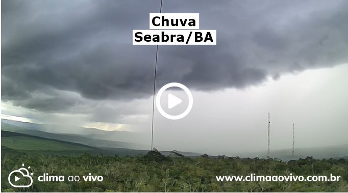 passagem de chuva sobre a cidade de Seabra/BA